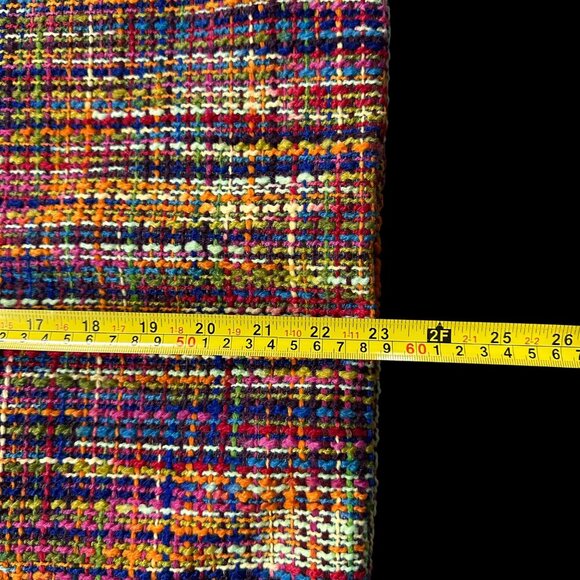 Woven Rainbow Throw Pillow Cover Colorful Decorative Square Zipper Home Accent - Picture 7 of 8